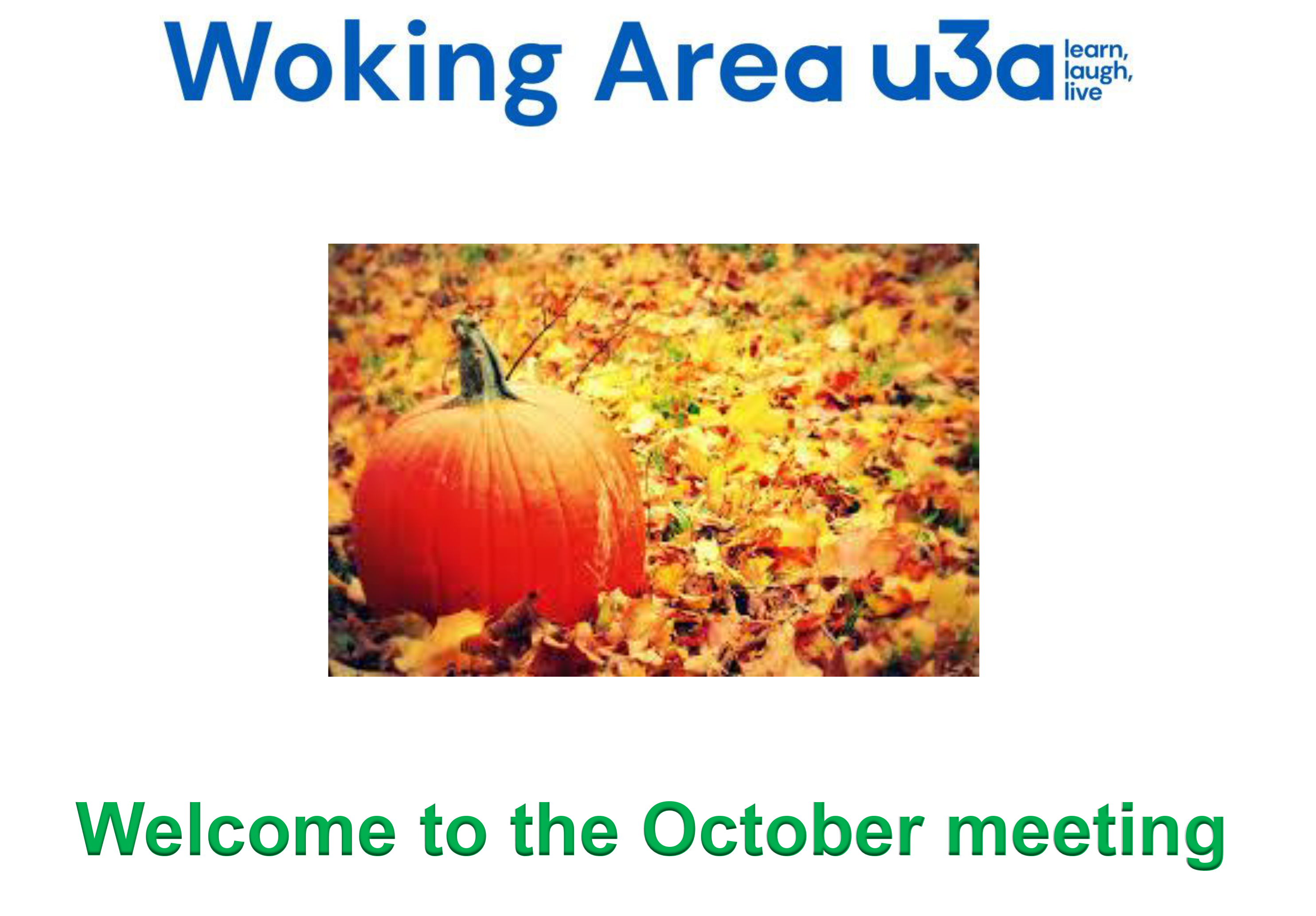 October meeting – Slides